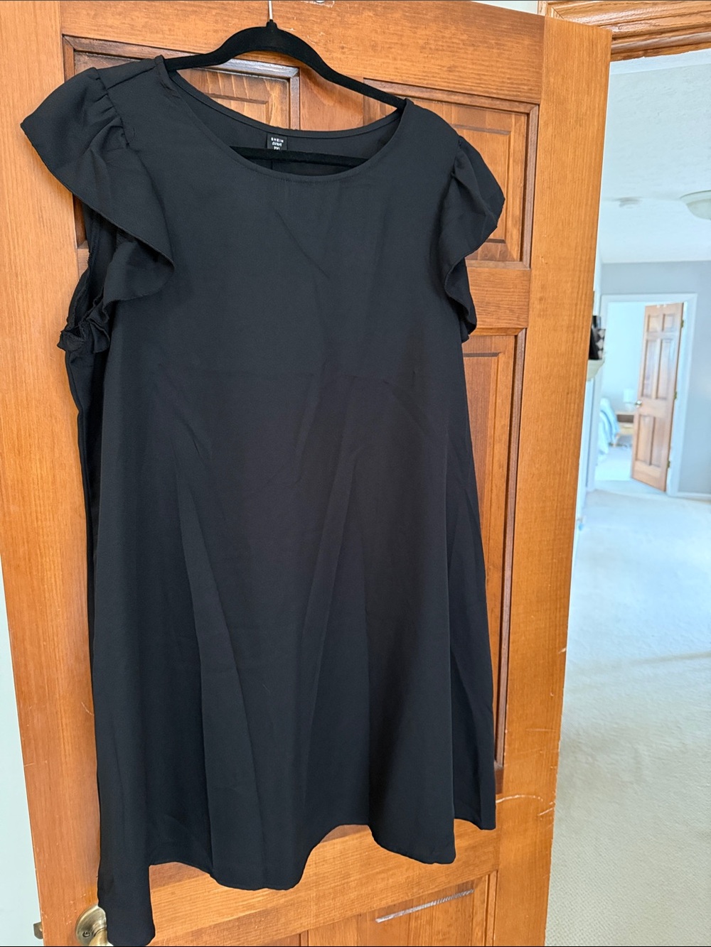 Black Ruffle Sleeve Women’s Dress